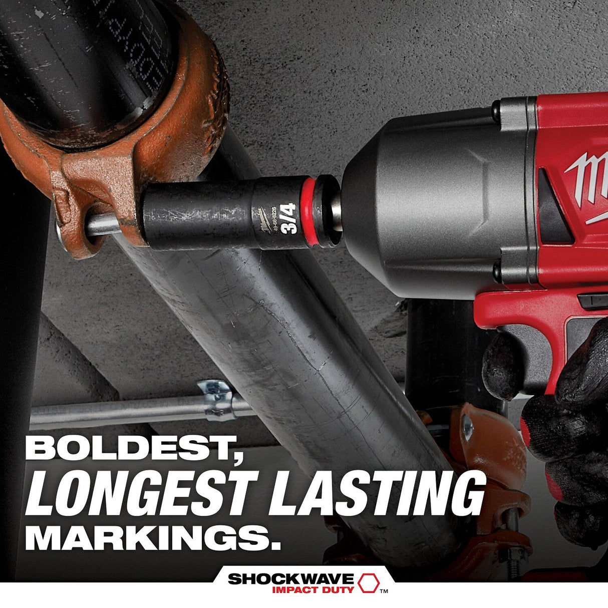 Milwaukee 49-66-6035 SHOCKWAVE Impact Duty 1/4" Drive 15mm 6 Point Metric Impact Socket - 2
