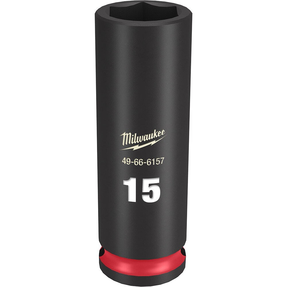 Milwaukee 49-66-6157 SHOCKWAVE Impact Duty™ 3/8"Drive 15MM Deep 6 Point Socket