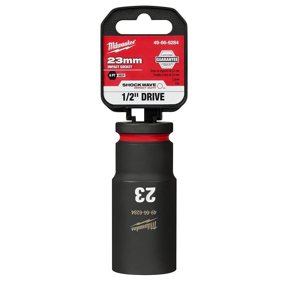 Milwaukee 49-66-6284 SHOCKWAVE Impact Duty™ 1/2"Drive 23MM Deep 6 Point Socket - 2
