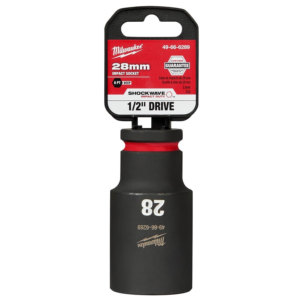 Milwaukee 49-66-6289 SHOCKWAVE Impact Duty™ 1/2"Drive 28MM Deep 6 Point Socket - 2