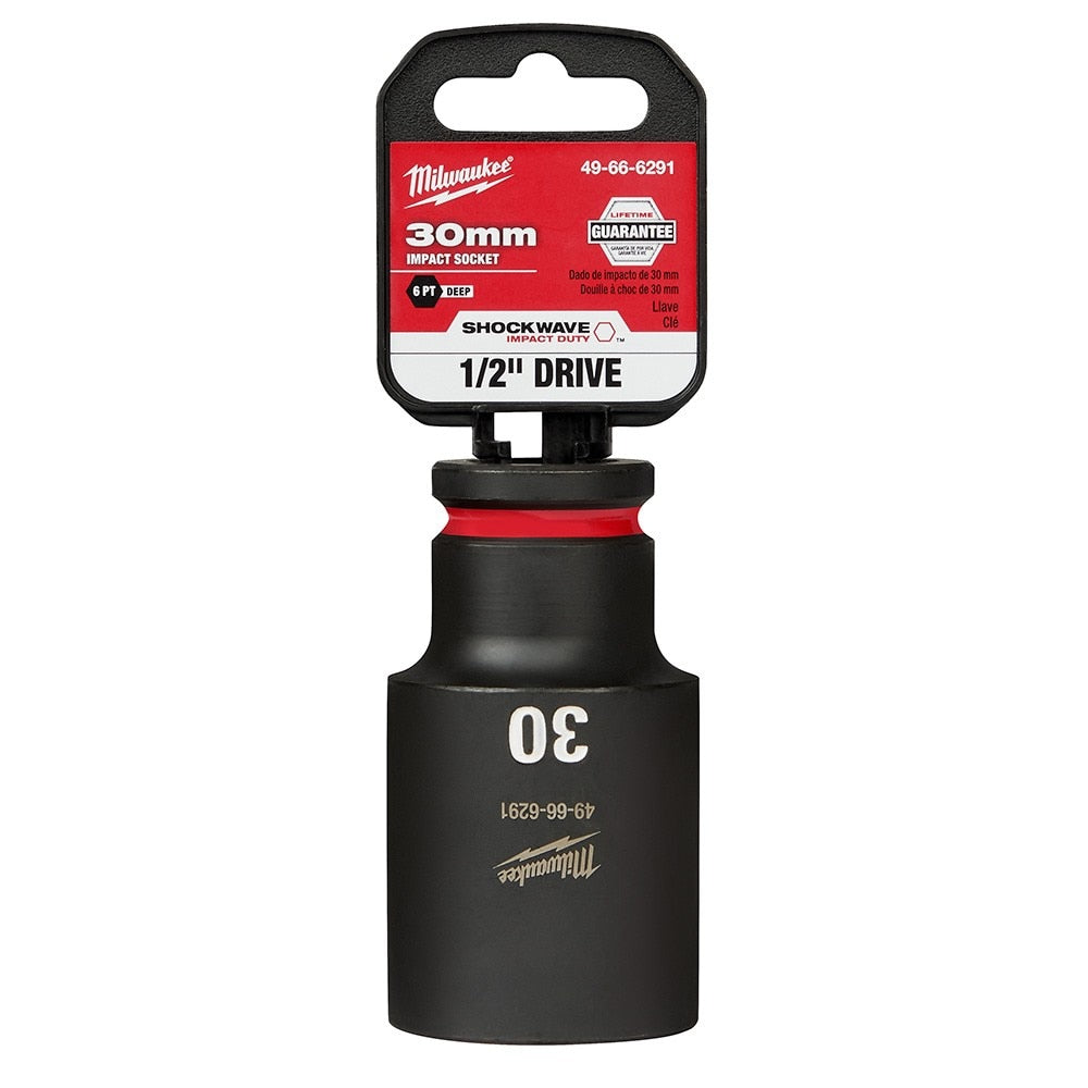 Milwaukee 49-66-6291 SHOCKWAVE Impact Duty™ 1/2"Drive 30MM Deep 6 Point Socket - 2
