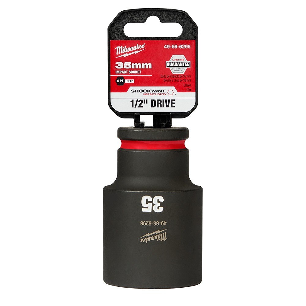 Milwaukee 49-66-6296 SHOCKWAVE Impact Duty™ 1/2"Drive 35MM Deep 6 Point Socket - 2