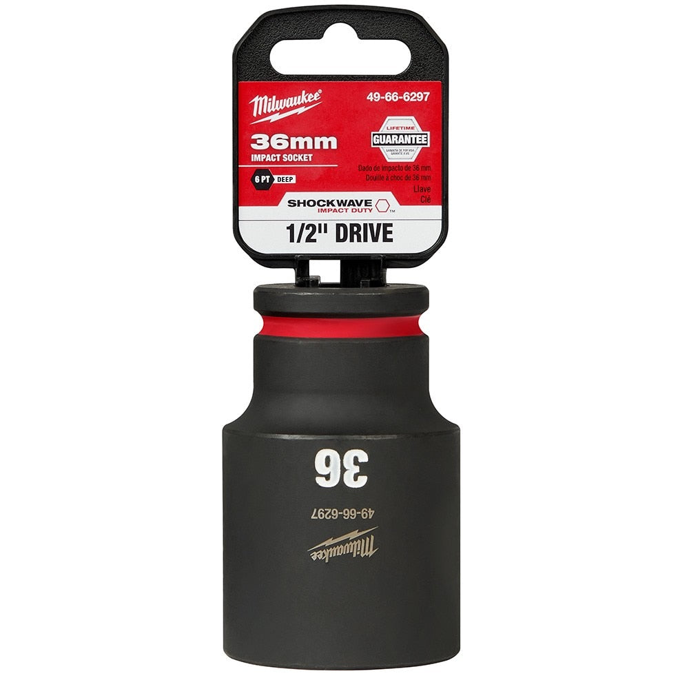 Milwaukee 49-66-6297 SHOCKWAVE Impact Duty™ 1/2"Drive 36MM Deep 6 Point Socket - 2