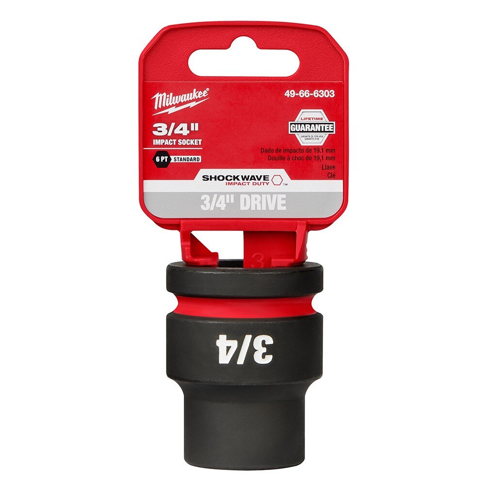 Milwaukee 49-66-6303 SHOCKWAVE Impact Duty™ 3/4"Drive 3/4" Standard 6 Point Socket - 2