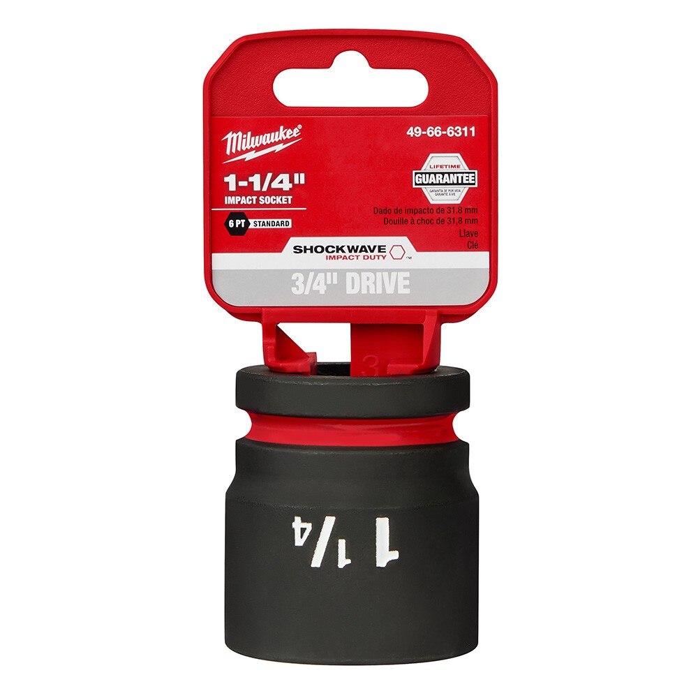 Milwaukee 49-66-6311 SHOCKWAVE Impact Duty™ 3/4"Drive 1-1/4" Standard 6 Point Socket - 2