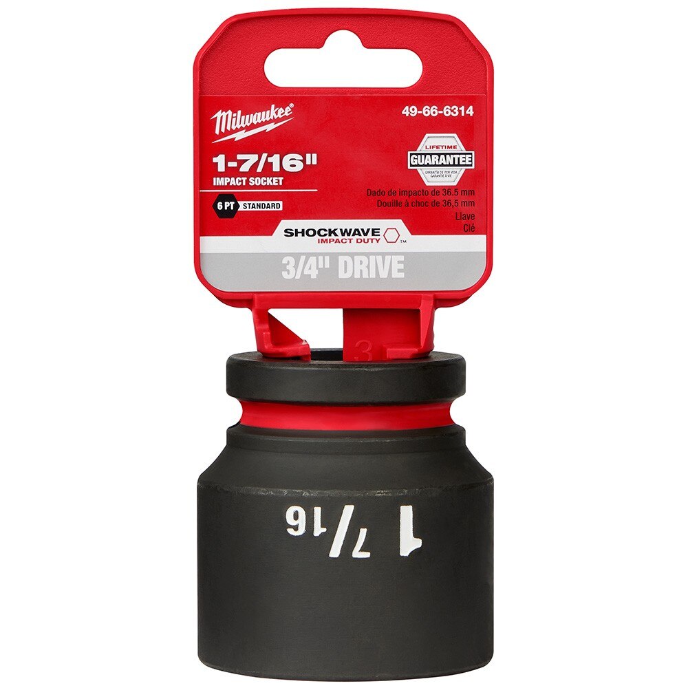 Milwaukee 49-66-6314 SHOCKWAVE Impact Duty™ 3/4"Drive 1-7/16" Standard 6 Point Socket - 2