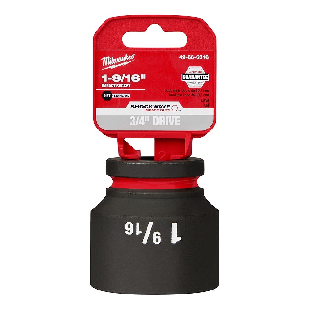 Milwaukee 49-66-6316 SHOCKWAVE Impact Duty™ 3/4"Drive 1-9/16" Standard 6 Point Socket - 2