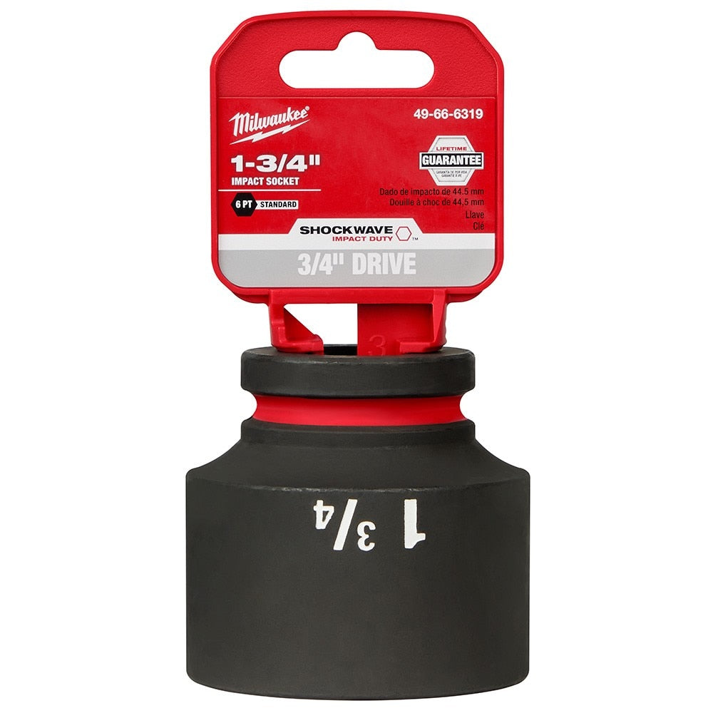 Milwaukee 49-66-6319 SHOCKWAVE Impact Duty™ 3/4"Drive 1-3/4" Standard 6 Point Socket - 2