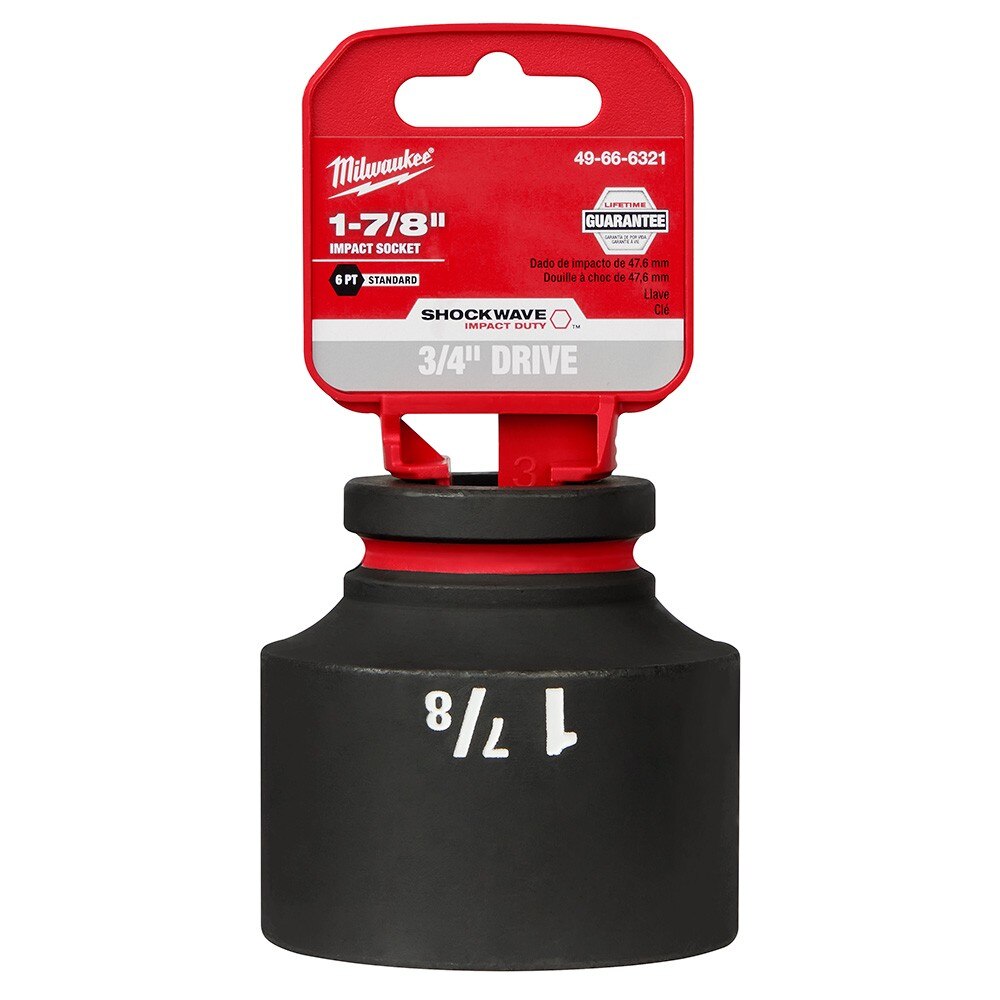 Milwaukee 49-66-6321 SHOCKWAVE Impact Duty™ 3/4"Drive 1-7/8" Standard 6 Point Socket - 2