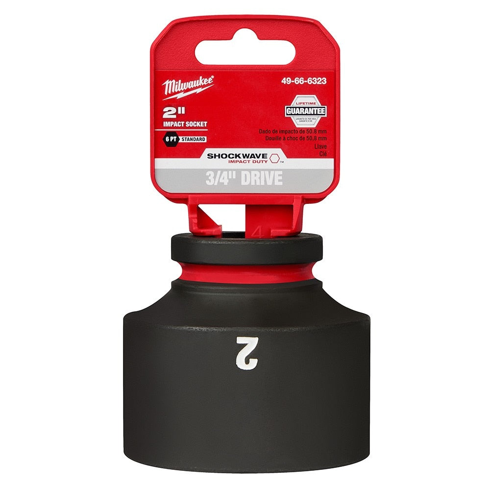 Milwaukee 49-66-6323 SHOCKWAVE Impact Duty™ 3/4"Drive 2" Standard 6 Point Socket - 2