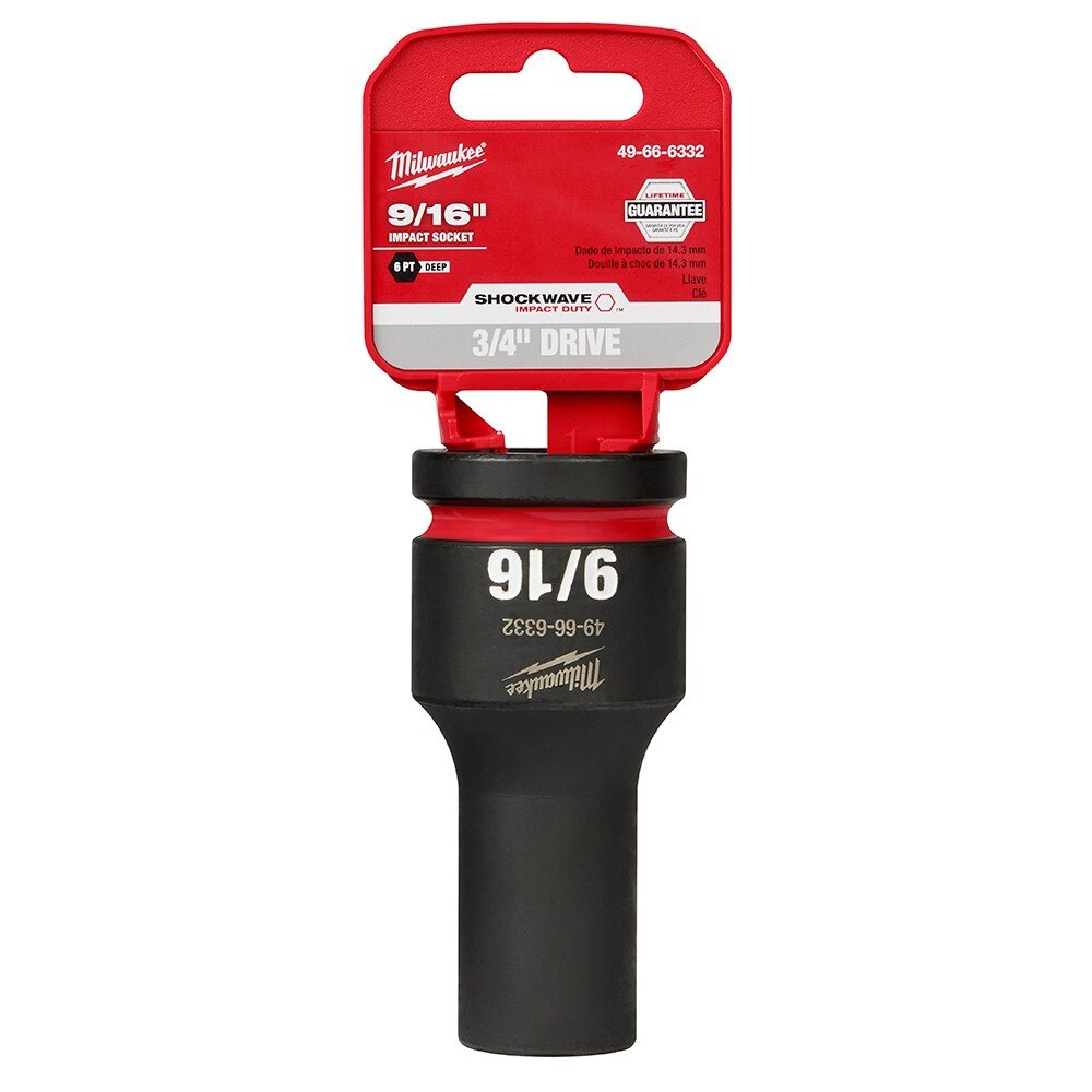 Milwaukee 49-66-6332 SHOCKWAVE Impact Duty™ 3/4"Drive 9/16" Deep 6 Point Socket - 2