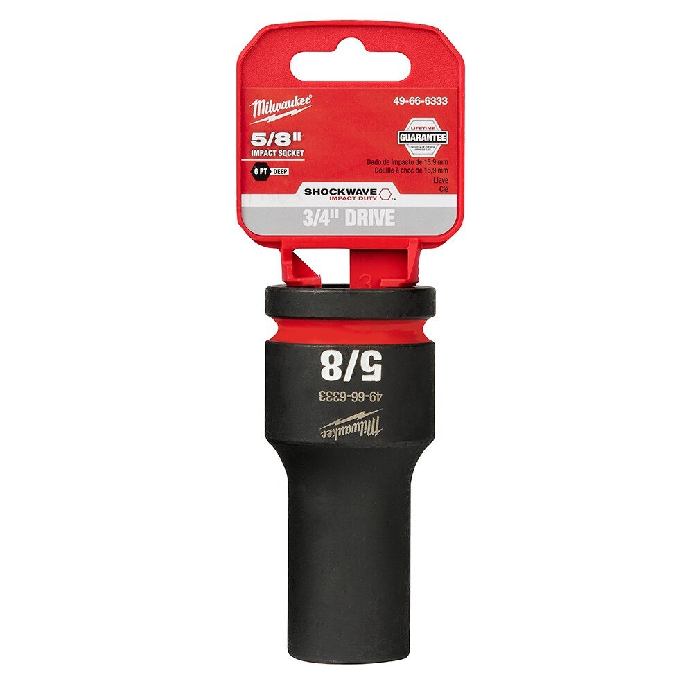 Milwaukee 49-66-6333 SHOCKWAVE Impact Duty™ 3/4"Drive 5/8" Deep 6 Point Socket - 2