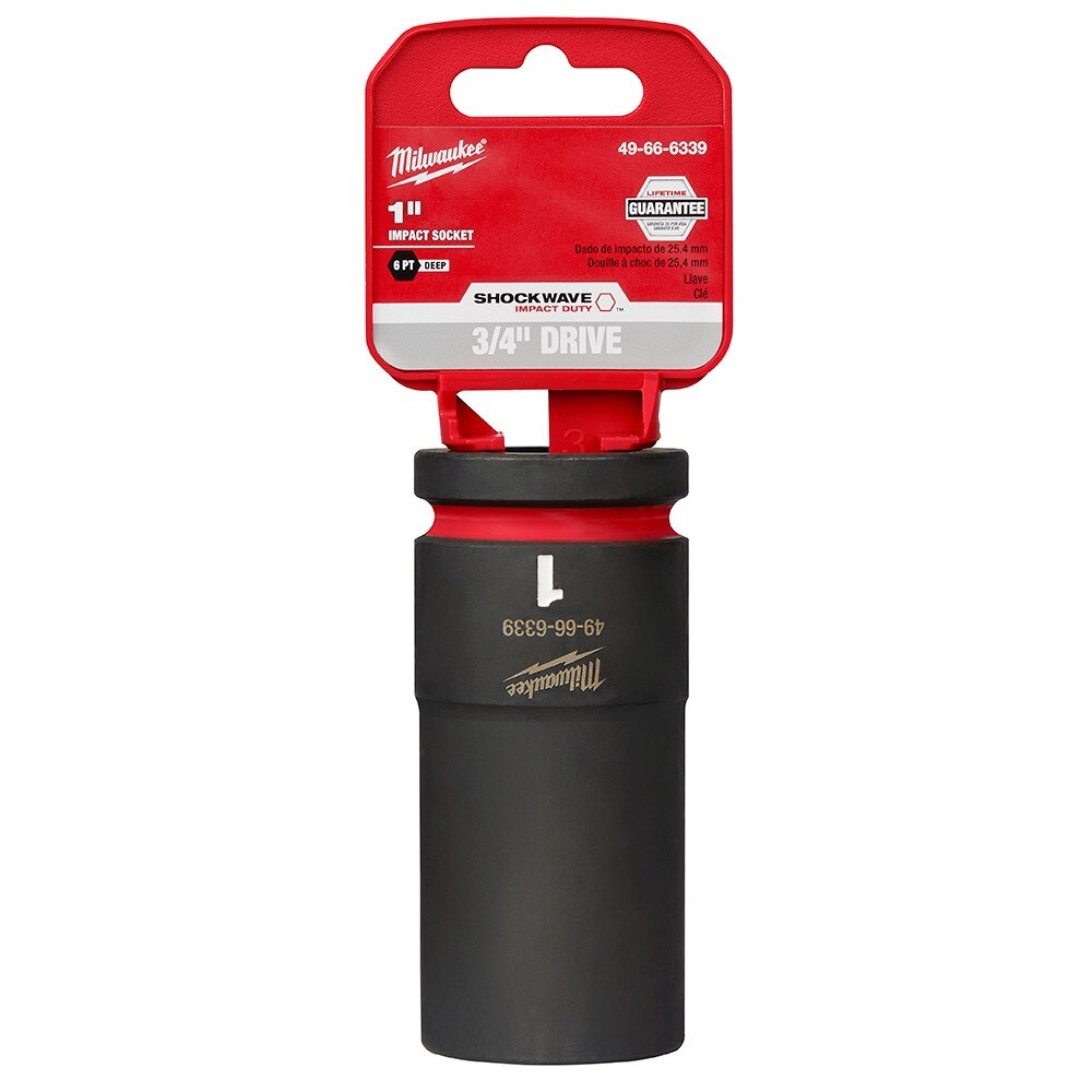 Milwaukee 49-66-6339 SHOCKWAVE Impact Duty™ 3/4"Drive 1" Deep 6 Point Socket - 2