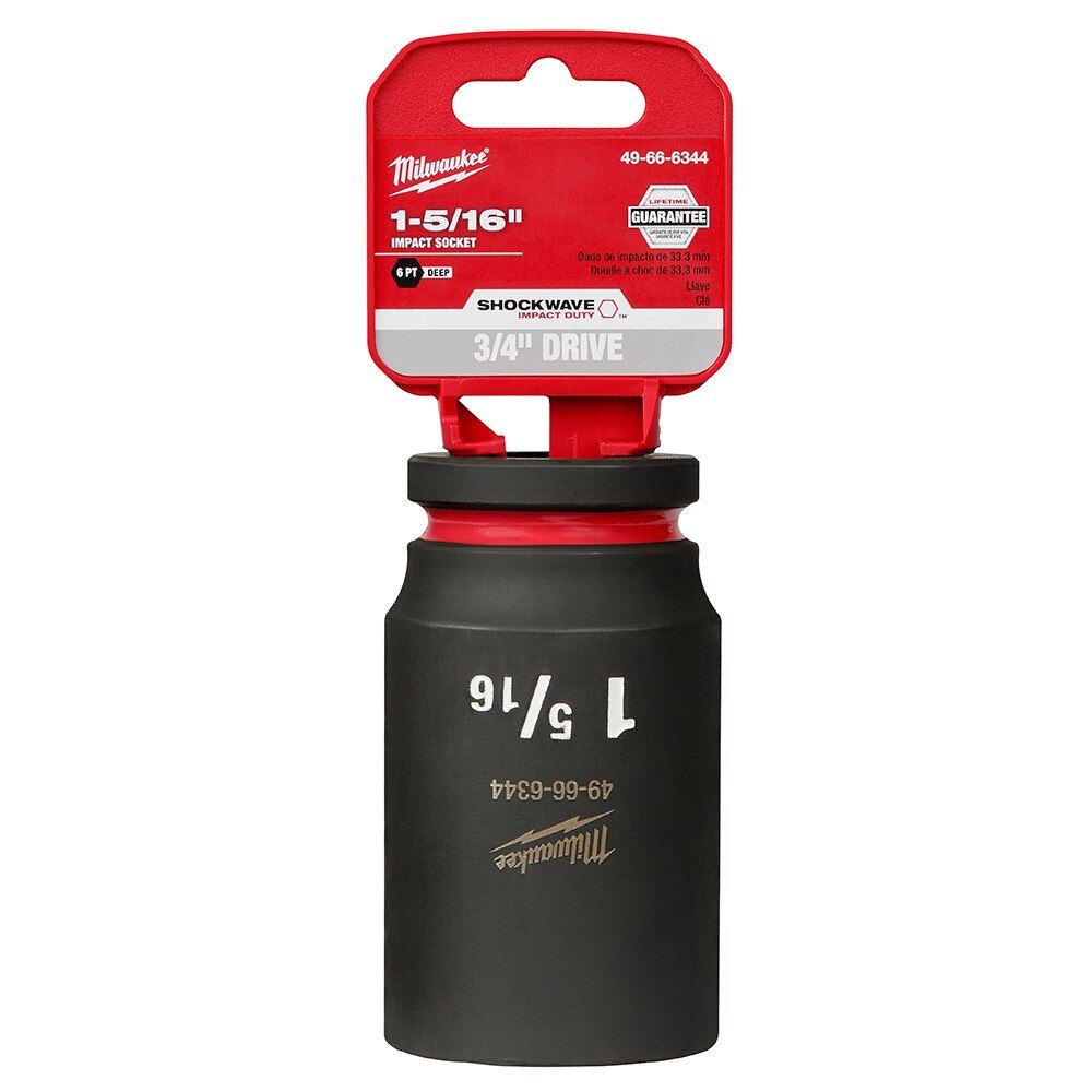 Milwaukee 49-66-6344 SHOCKWAVE Impact Duty™ 3/4"Drive 1-5/16" Deep 6 Point Socket - 2