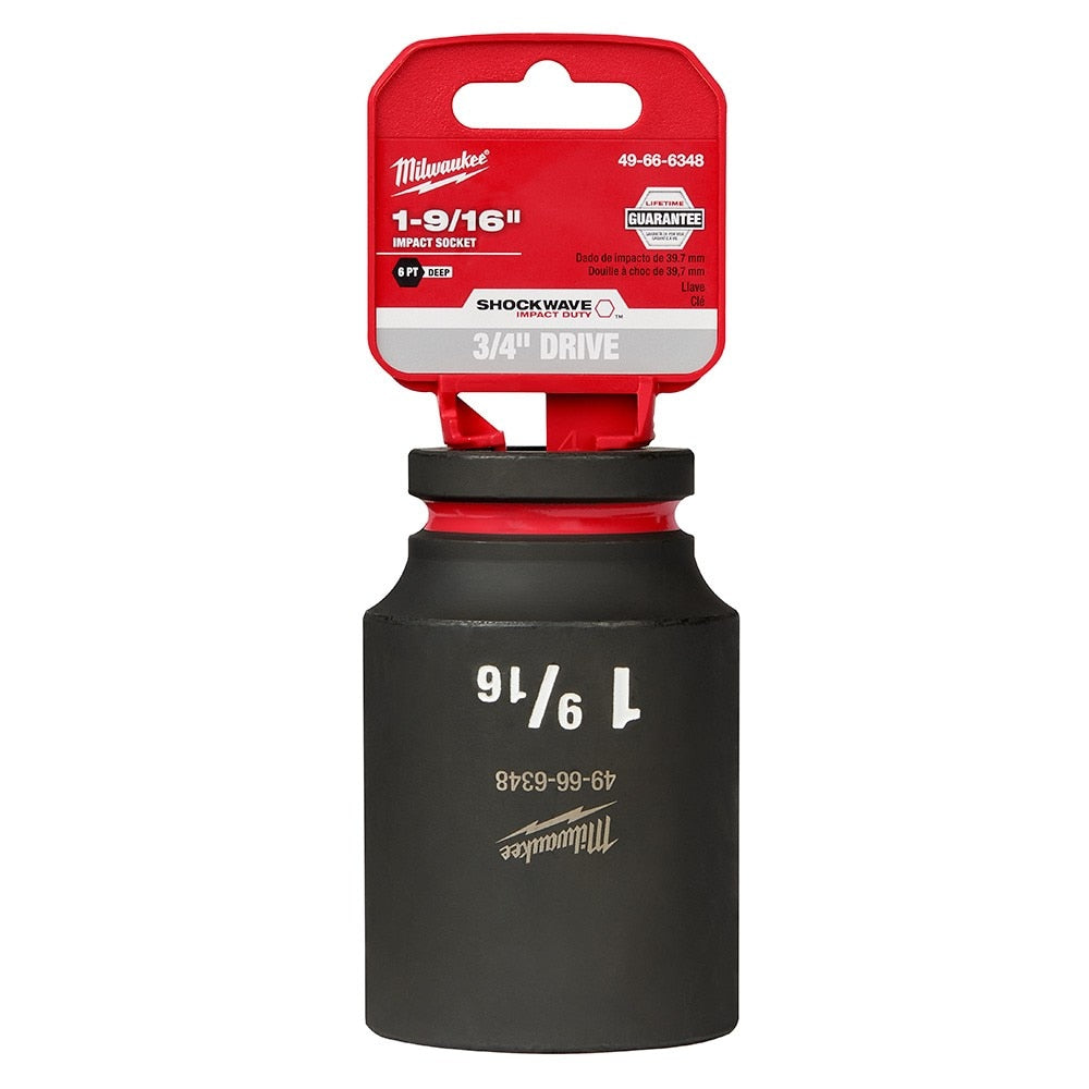 Milwaukee 49-66-6348 SHOCKWAVE Impact Duty™ 3/4"Drive 1-9/16" Deep 6 Point Socket - 2