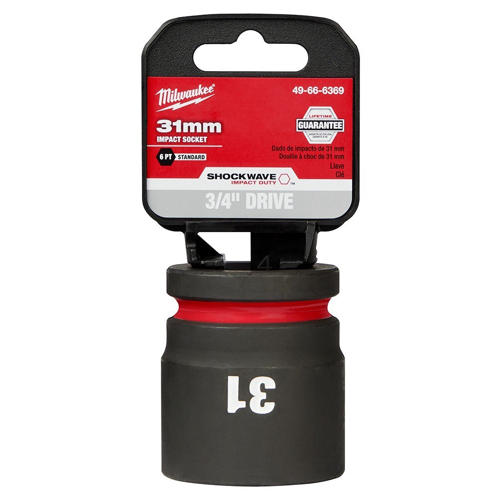 Milwaukee 49-66-6369 SHOCKWAVE Impact Duty™ 3/4"Drive 31MM Standard 6 Point Socket - 2