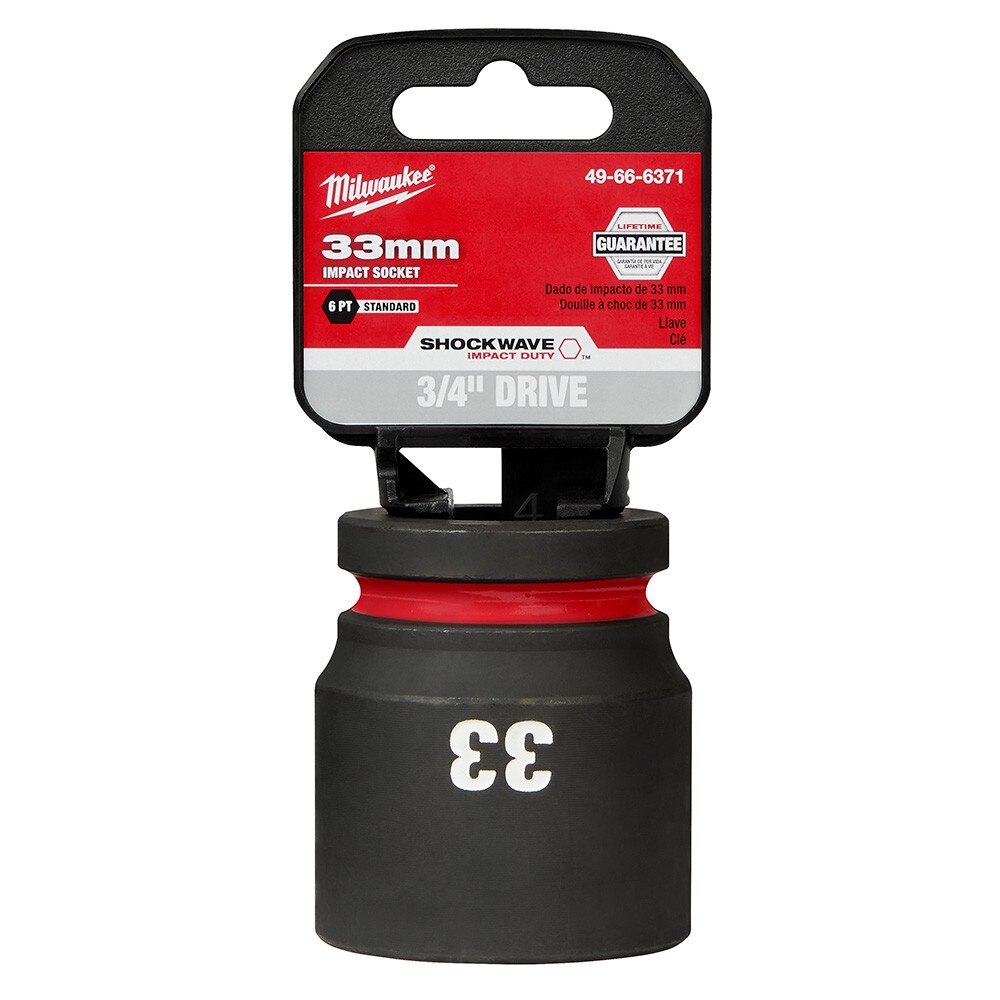 Milwaukee 49-66-6371 SHOCKWAVE Impact Duty™ 3/4"Drive 33MM Standard 6 Point Socket - 2