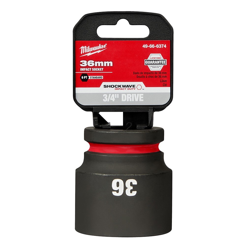 Milwaukee 49-66-6374 SHOCKWAVE Impact Duty™ 3/4"Drive 36MM Standard 6 Point Socket - 2