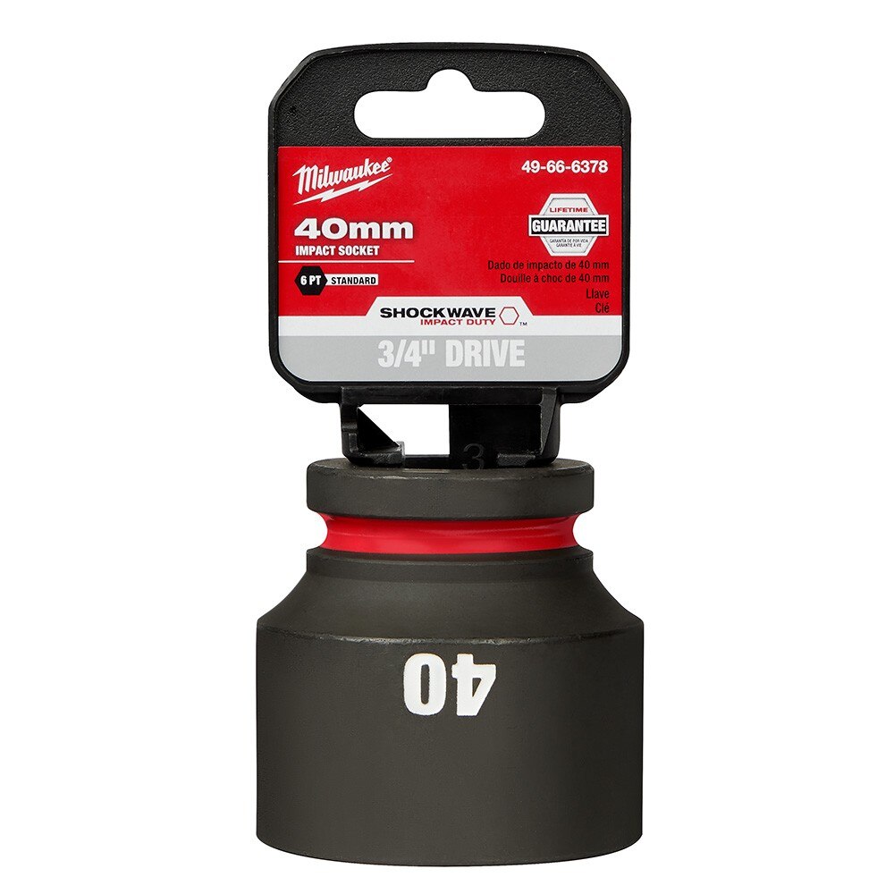 Milwaukee 49-66-6378 SHOCKWAVE Impact Duty™ 3/4"Drive 40MM Standard 6 Point Socket - 2