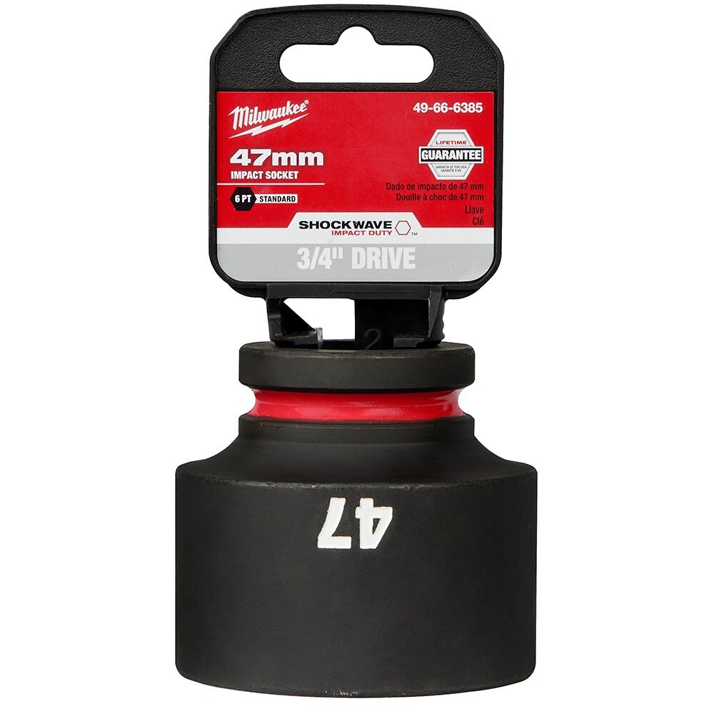Milwaukee 49-66-6385 SHOCKWAVE Impact Duty™ 3/4"Drive 47MM Standard 6 Point Socket - 2