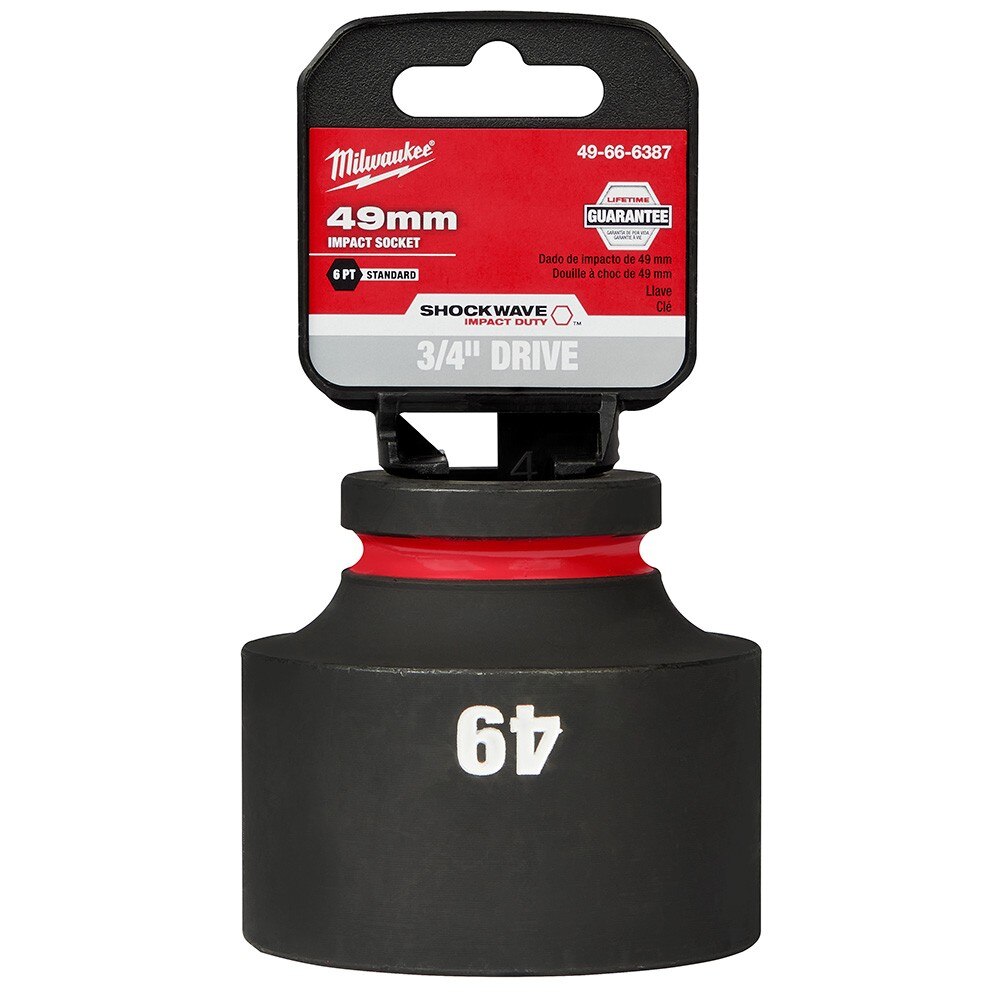 Milwaukee 49-66-6387 SHOCKWAVE Impact Duty™ 3/4"Drive 49MM Standard 6 Point Socket - 2