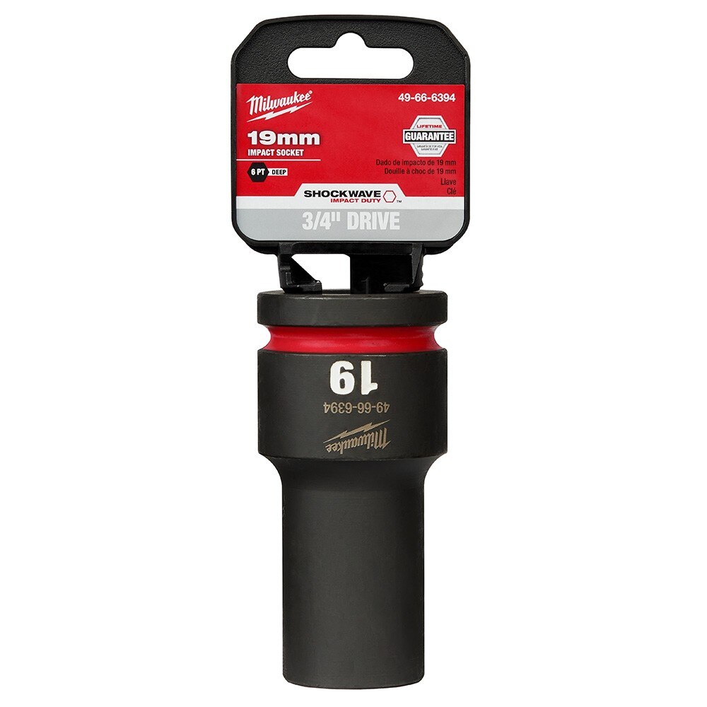 Milwaukee 49-66-6394 SHOCKWAVE Impact Duty™ 3/4"Drive 19MM Deep 6 Point Socket