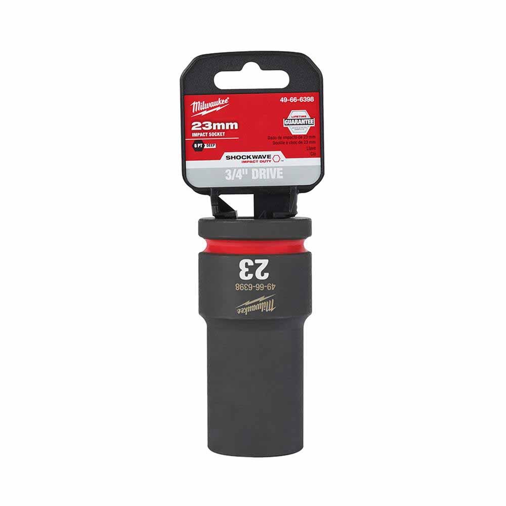 Milwaukee 49-66-6398 SHOCKWAVE Impact Duty™ 3/4"Drive 23MM Deep 6 Point Socket
