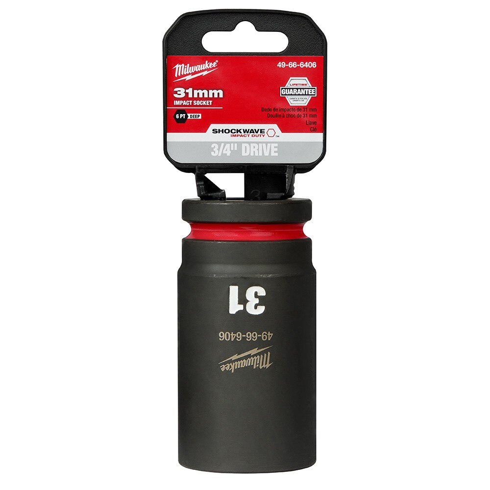 Milwaukee 49-66-6406 SHOCKWAVE Impact Duty™ 3/4"Drive 31MM Deep 6 Point Socket