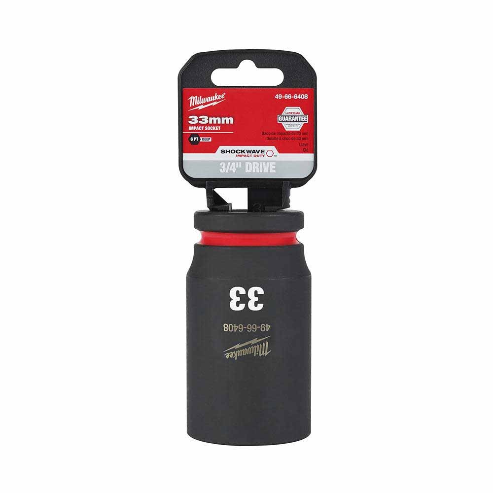 Milwaukee 49-66-6408 SHOCKWAVE Impact Duty™ 3/4"Drive 33MM Deep 6 Point Socket