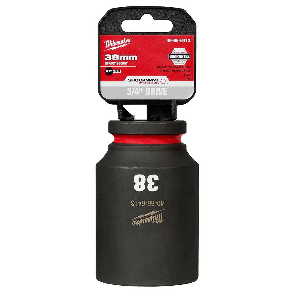 Milwaukee 49-66-6413 SHOCKWAVE Impact Duty™ 3/4"Drive 38MM Deep 6 Point Socket