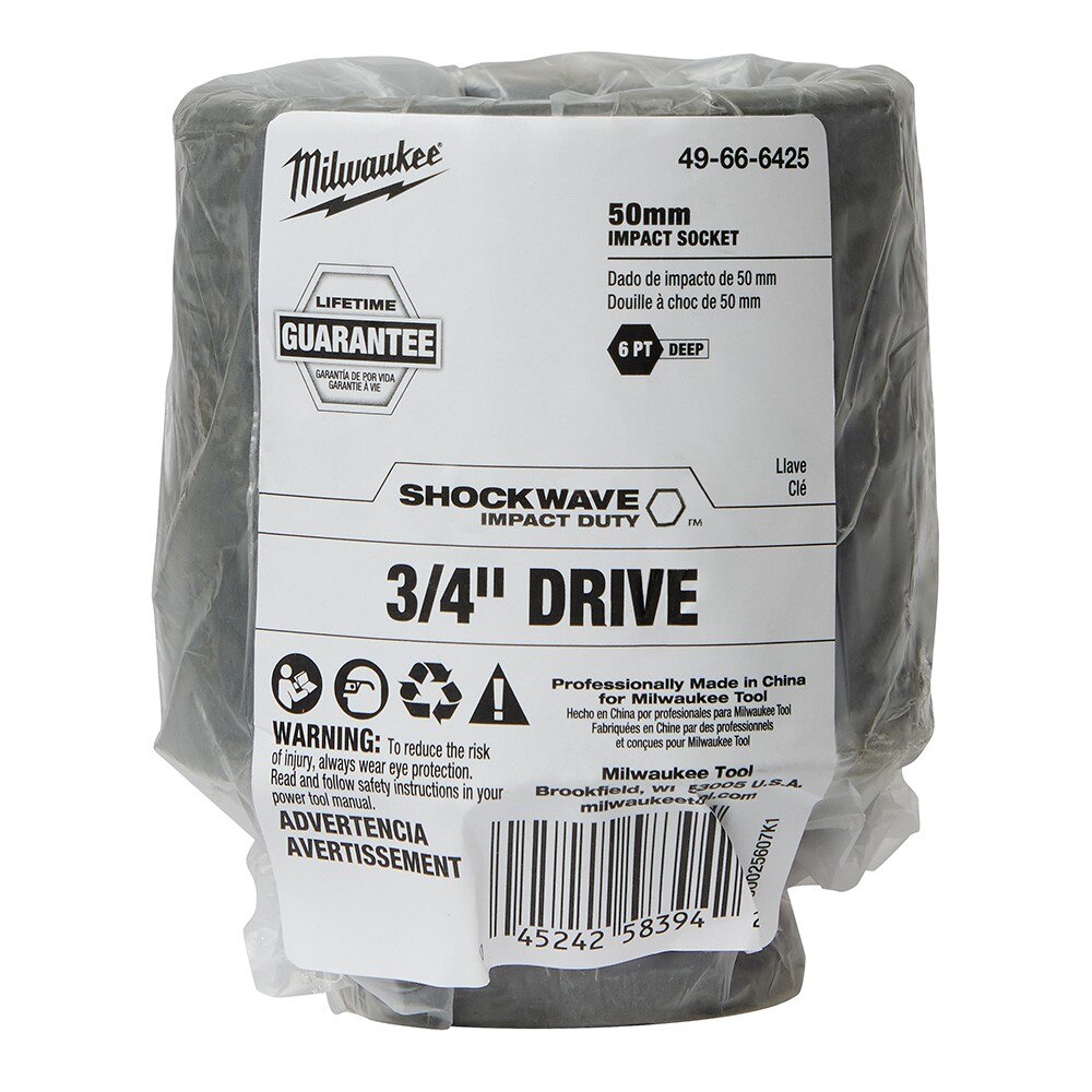 Milwaukee 49-66-6425 SHOCKWAVE Impact Duty™ 3/4"Drive 50MM Deep 6 Point Socket