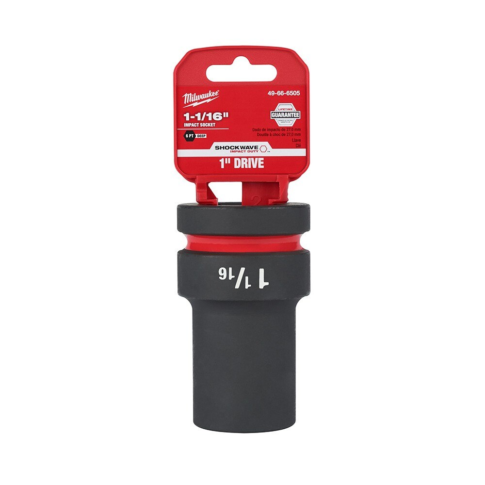 Milwaukee 49-66-6505 SHOCKWAVE Impact Duty™ 1"Drive 1-1/16" Deep 6 Point Socket - 2