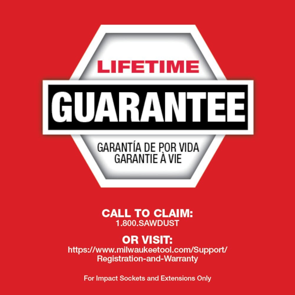 Milwaukee 49-66-6551 SHOCKWAVE Impact Duty 1" Drive 1-3/16" Standard 6 Point Socket - 6