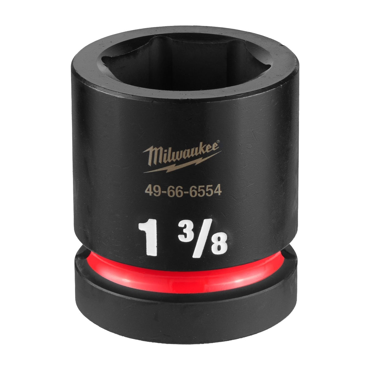 Milwaukee 49-66-6554 1" Drive 1-3/8" Standard 6 Point Impact Socket