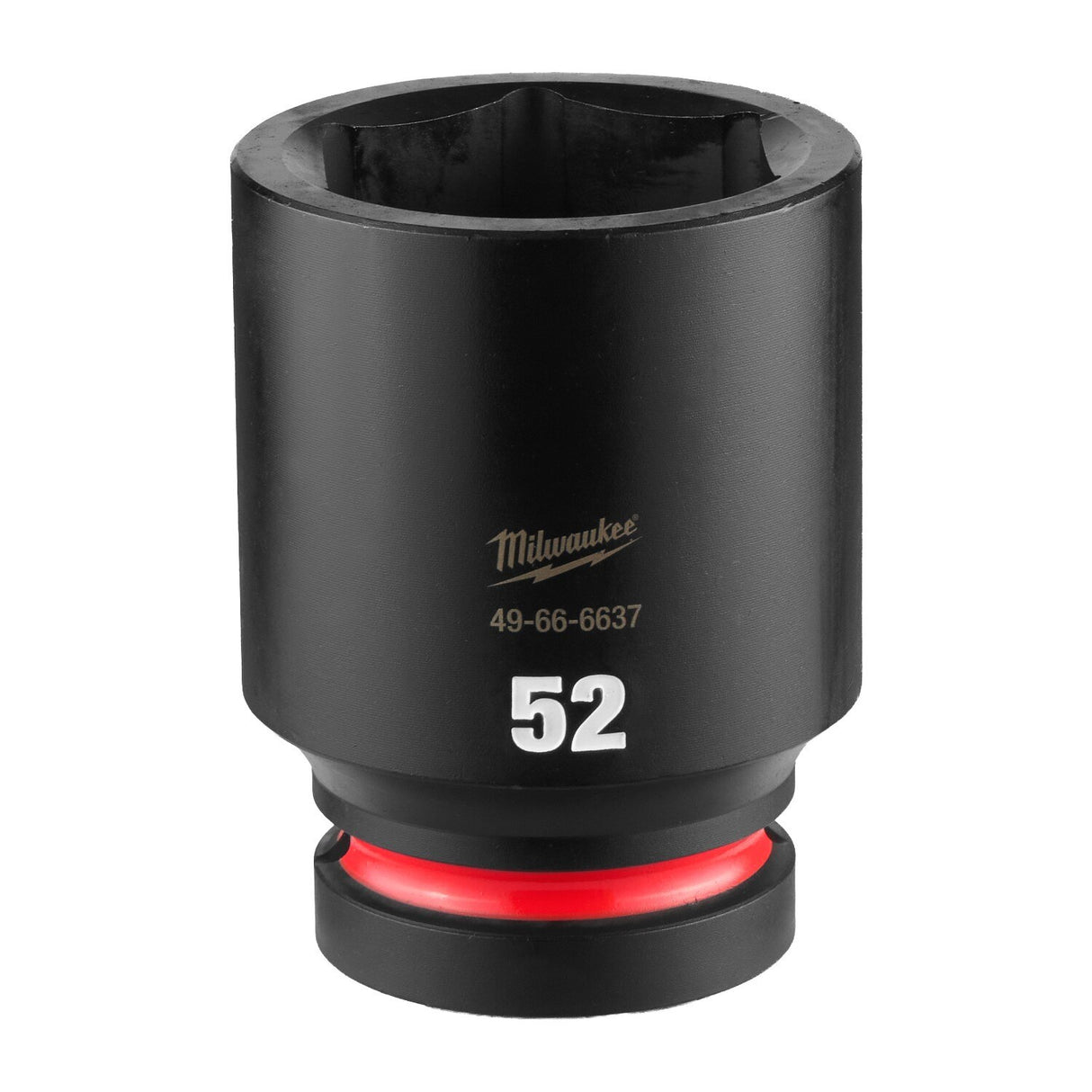 Milwaukee 49-66-6637 SHOCKWAVE 1" Drive 52mm Deep 6 Point Impact Socket