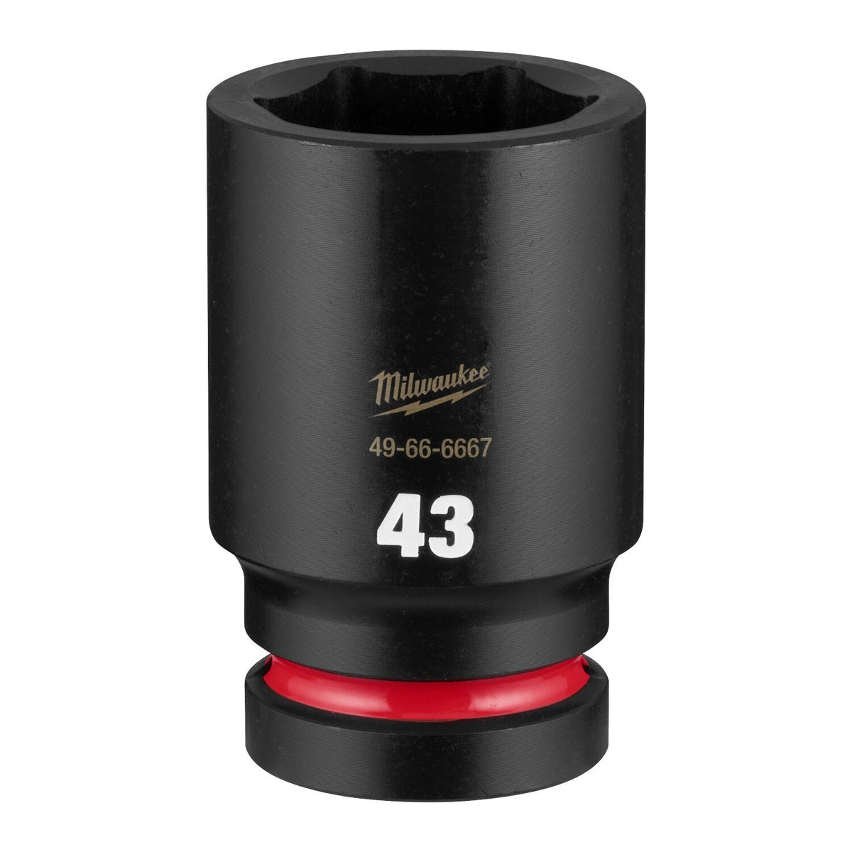 Milwaukee 49-66-6667 Shockwave 1" Drive 43 mm Deep 6 Point Impact Socket