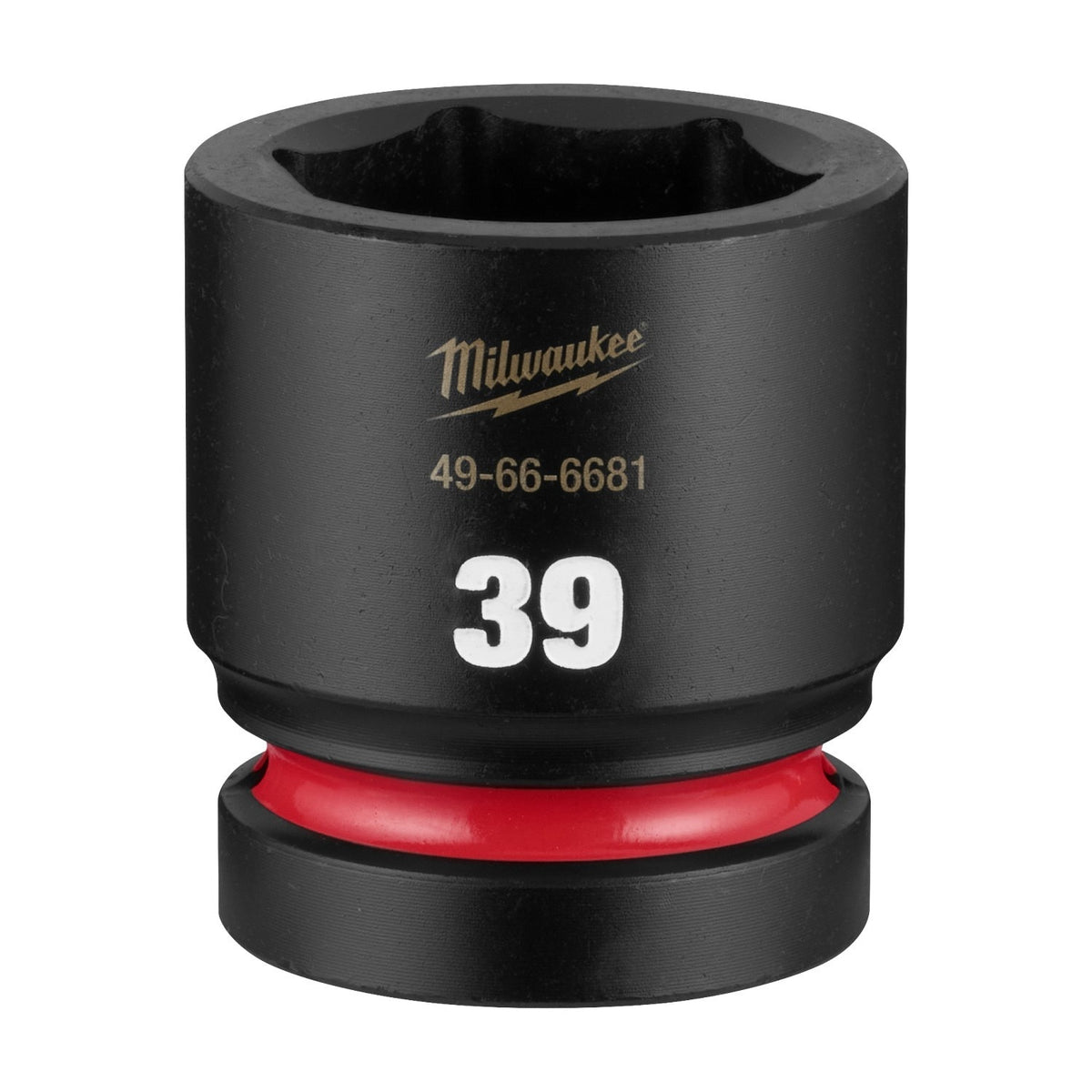 Milwaukee 49-66-6681 Shockwave 1" Drive 39mm Standard 6-Point Impact Socket