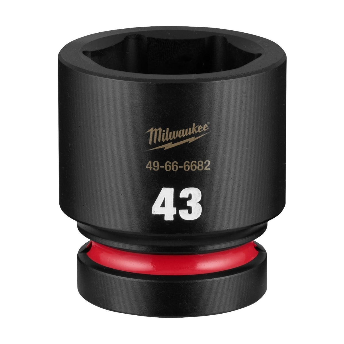 Milwaukee 49-66-6682 1" Drive 43 mm Standard 6 Point Impact Socket