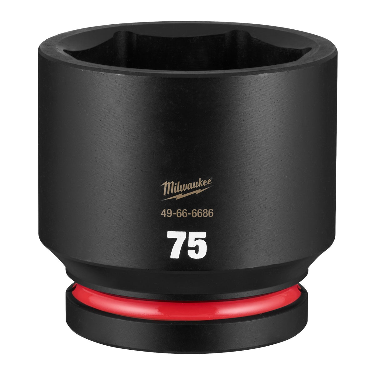 Milwaukee 49-66-6686 Shockwave 1" Drive 75 mm Standard 6-Point Impact Socket
