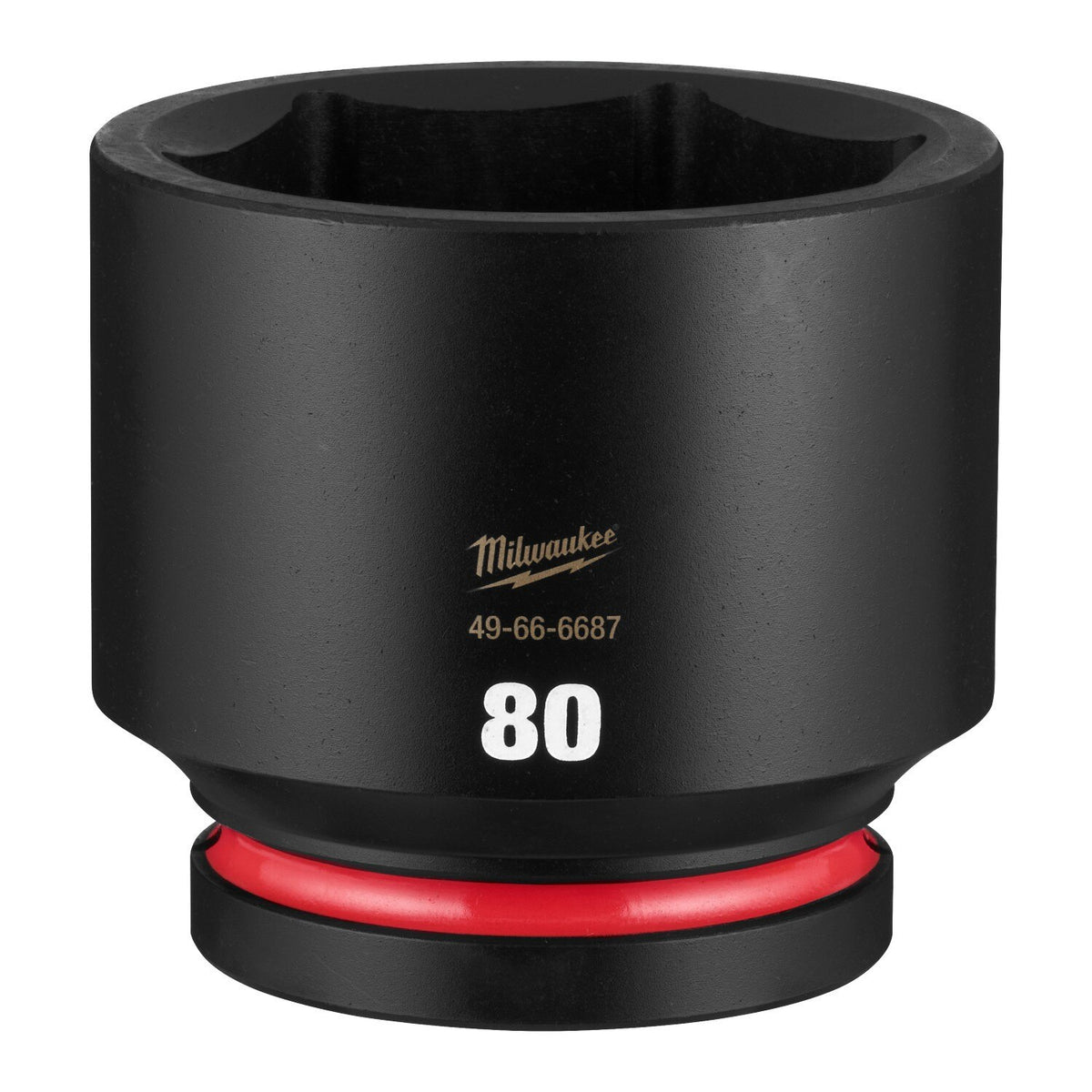 Milwaukee 49-66-6687 Shockwave 1" Drive 80 mm Standard 6 Point Impact Socket