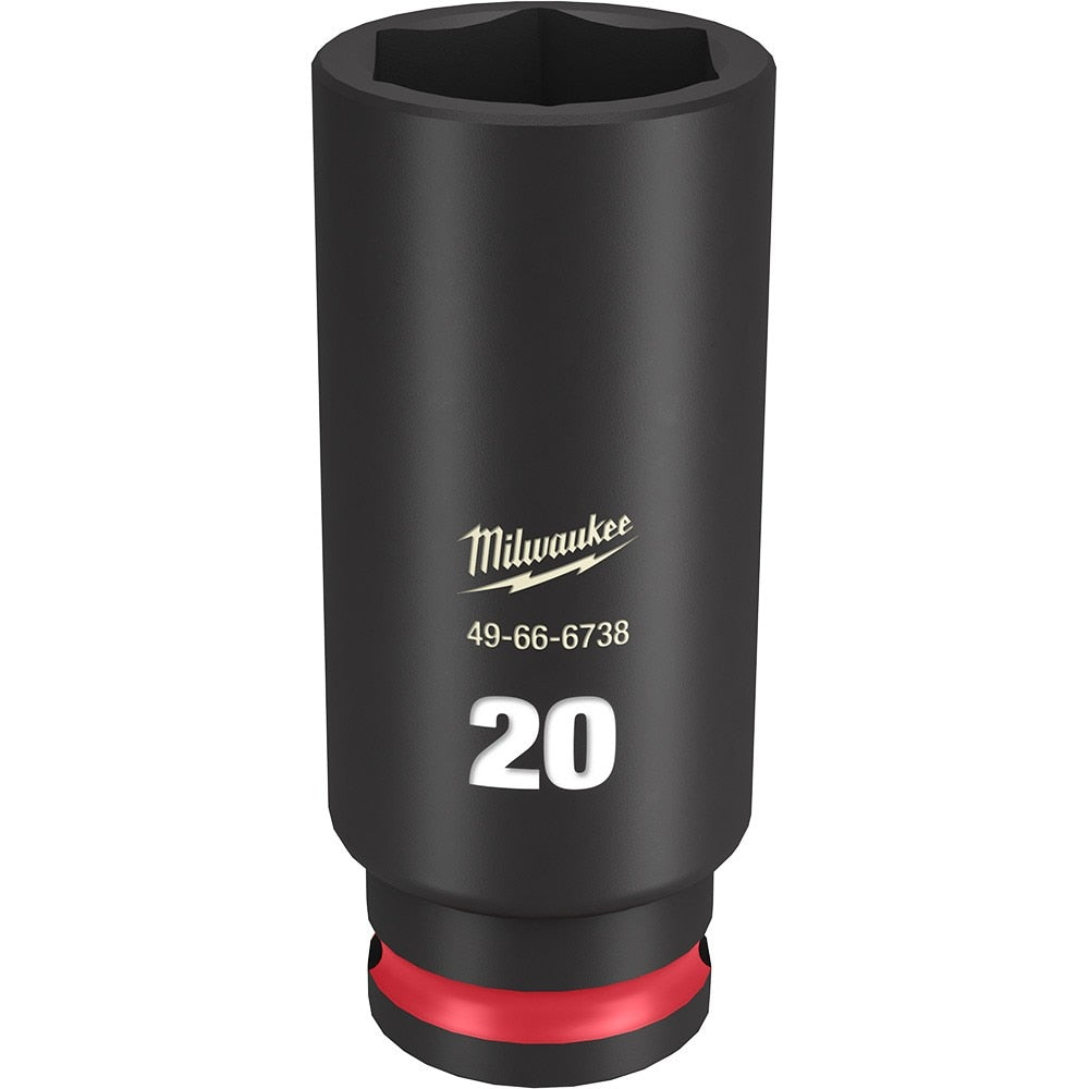 Milwaukee 49-66-6738 SHOCKWAVE Impact Duty™ 3/8"Drive 20MM Deep 6 Point Socket