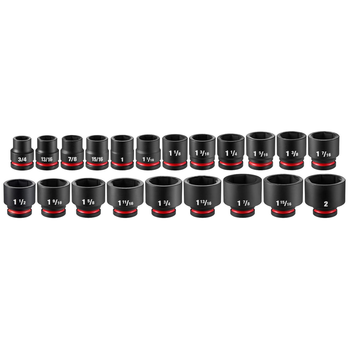 Milwaukee 49-66-6771 3/4" Drive SAE Standard 6-Point Socket Set with Packout Case (21 Piece)