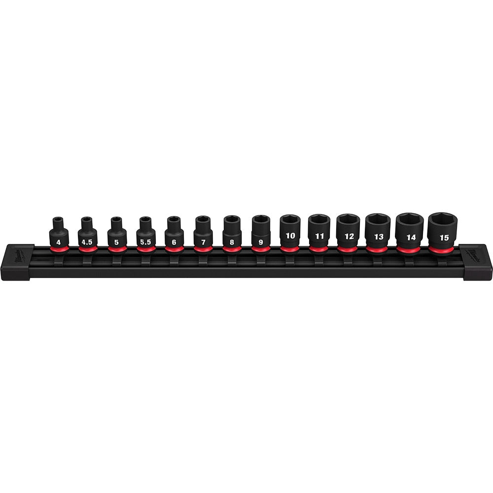 Milwaukee 49-66-7002 14PC SHOCKWAVE Impact Duty™ 1/4" Drive Metric Standard 6 Point Socket Set