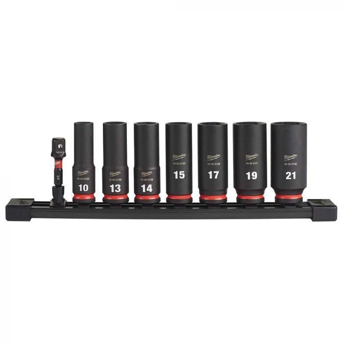 Milwaukee 49-66-7021 8PC SHOCKWAVE Impact Duty™ 3/8" Drive Metric Deep 6 Point Socket Set