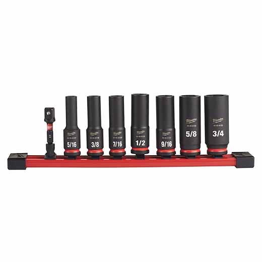 Milwaukee 49-66-7024 8PC SHOCKWAVE Impact Duty™ 3/8" Drive SAE Deep 6 Point Socket Set