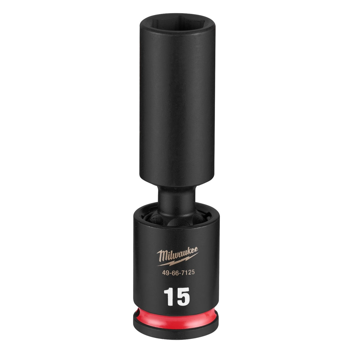 Milwaukee 49-66-7125 Shockwave 3/8" Drive 15 mm Deep Swivel Impact Socket