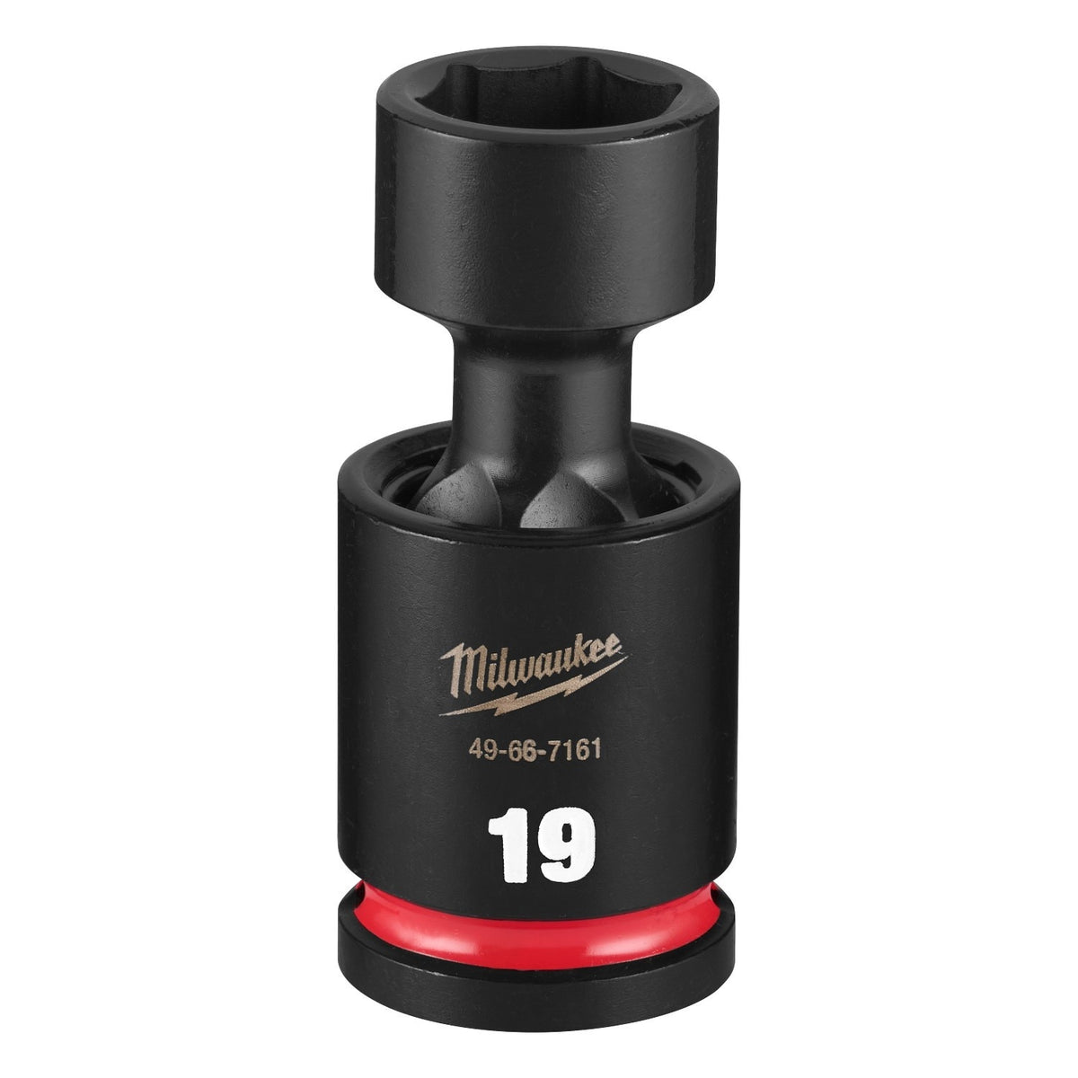 Milwaukee 49-66-7161 Shockwave Half Inch Drive 19 mm Standard Swivel Impact Socket
