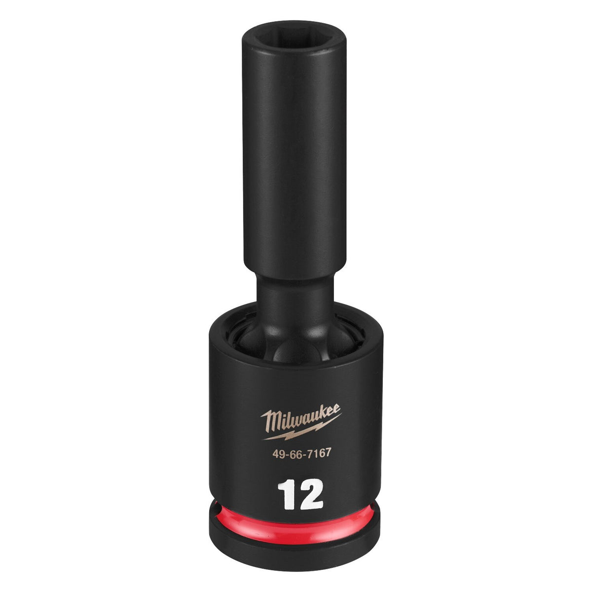 Milwaukee 49-66-7167 Shockwave 1/2" Drive 12 mm Deep Swivel Impact Socket
