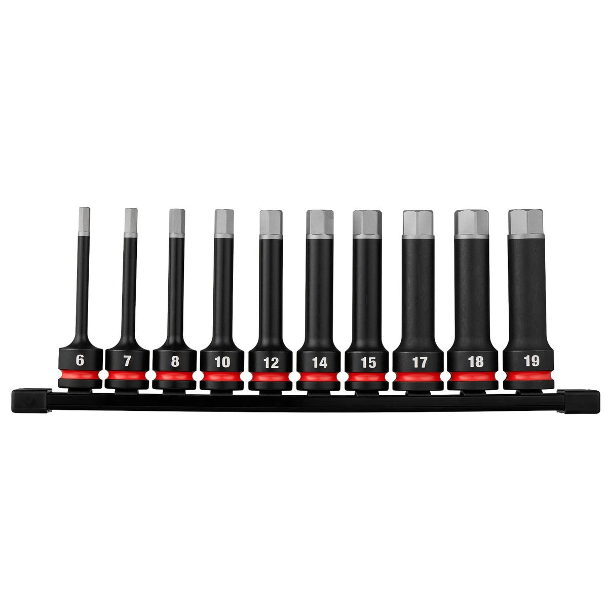 Milwaukee 49-66-7258 Shockwave Impact Duty 1/2" Drive 4" Hex Metric Bit Socket Set (10 Piece)