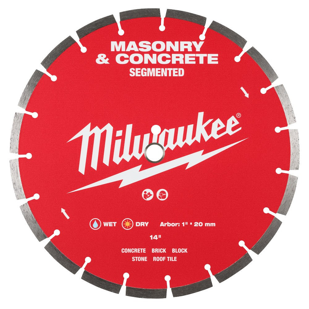 Milwaukee 49-93-9314 14" Segmented Masonry & Concrete Diamond Blade